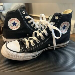 Black Chuck Taylor All Star Canvas High Top Converse, Women’s Size 9